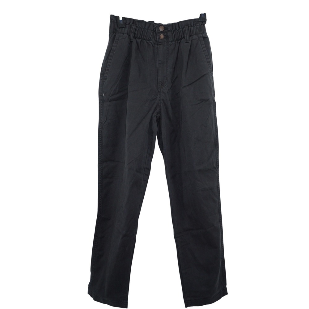 Universal Thread 6 Paperbag Pants Womens Black New High Rise Stretch Straight
